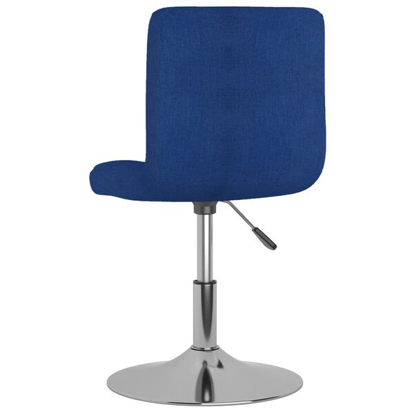 vidaXL Chaise pivotante de salle à manger Bleu Tissu