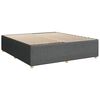 vidaXL Sommier &agrave; lattes de lit avec matelas Gris fonc&eacute; 200x200cm Tissu