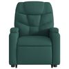 vidaXL Fauteuil inclinable de massage Vert fonc&eacute; Tissu
