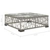 vidaXL Salon de jardin 5 pcs avec coussins résine tressée gris