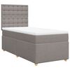 vidaXL Sommier &agrave; lattes de lit avec matelas Taupe 100x200 cm Tissu