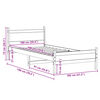 vidaXL Cadre de lit sans matelas cire marron 100x200cm bois pin massif