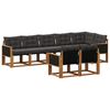 vidaXL Ensemble de canap&eacute;s d'ext&eacute;rieur 8 pcs Naturel et noir