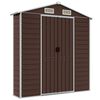 vidaXL Abri de jardin marron 191 x 640 x 198 cm en acier galvanis&eacute;