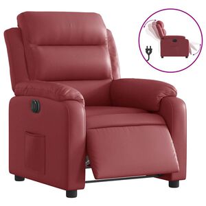 vidaXL Fauteuil inclinable &eacute;lectrique Rouge bordeaux Similicuir
