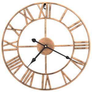 vidaXL Horloge murale M&eacute;tal 40 cm Dor&eacute;