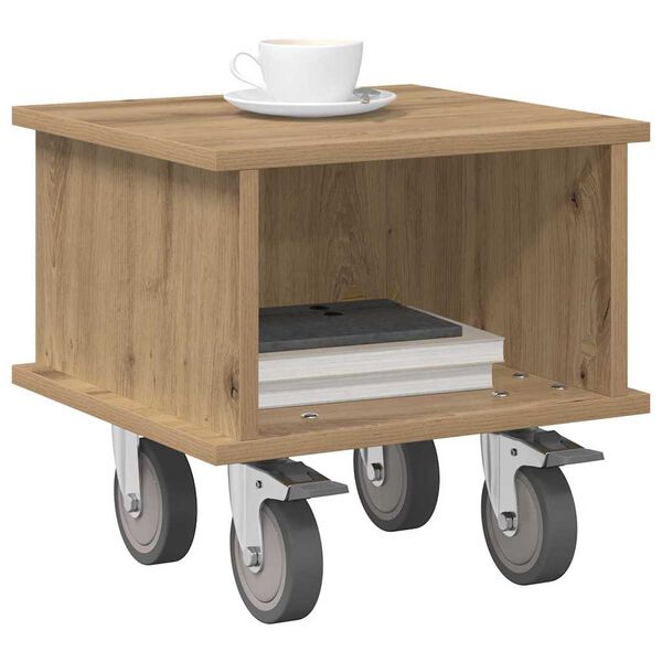 vidaXL Meuble TV Ch&ecirc;ne artisanal 37 x 35 x 35 cm Bois d'ing&eacute;nierie