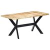 vidaXL Table &agrave; manger 160x80x75 cm Bois de manguier massif brut
