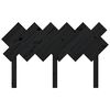 vidaXL T&ecirc;te de lit Noir 132x3x81 cm Bois massif de pin