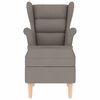 vidaXL Fauteuil avec repose-pied Taupe Tissu