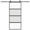 vidaXL Porte coulissante avec kit de quincaillerie noir 90x205 cm