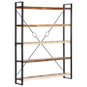 vidaXL Biblioth&egrave;que 5 niveaux 140x30x180cm Bois solide de r&eacute;cup&eacute;ration