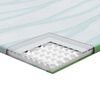 vidaXL Surmatelas Blanc et vert 160 x 200 cm Tissu Jacquard