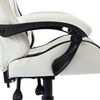 vidaXL Fauteuil de jeux vidéo Blanc Similicuir