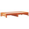 vidaXL Lit de jour et lit gigogne sans matelas cire marron 90x200 cm