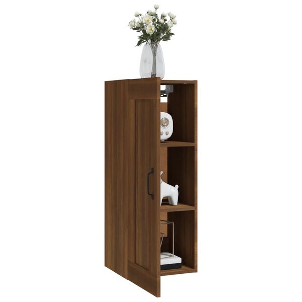 vidaXL Armoire suspendue Ch&ecirc;ne marron 35x34x90 cm Bois d'ing&eacute;nierie