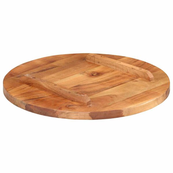 vidaXL Dessus de table bois massif d'acacia rond 25-27 mm 50 cm