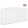 vidaXL Paniers &agrave; gabions arqu&eacute;s 6 pcs 400x50x180/200 cm Fer galvanis&eacute;