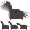 vidaXL Fauteuil inclinable &eacute;lectrique marron fonc&eacute; tissu
