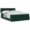 vidaXL Cadre de lit ottoman avec matelas vert fonc&eacute; 140x190 cm velours