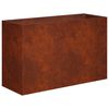 vidaXL Cache-pot de jardin Rouill&eacute; 80 x 30 x 50 cm Acier patin&eacute;