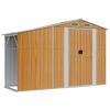 vidaXL Abri de jardin marron 277x93x179 cm acier galvanis&eacute;