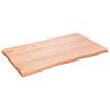 vidaXL Comptoir de salle de bain marron 100x60x(2-4) cm bois trait&eacute;