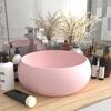 vidaXL Lavabo rond de luxe Rose mat 40x15 cm Céramique