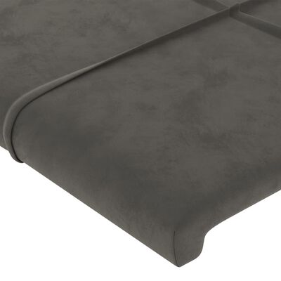 vidaXL Têtes de lit 2 pcs Gris foncé 100x5x78/88 cm Velours