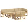 vidaXL Ensemble de canap&eacute;s d'ext&eacute;rieur 9 pcs Blanc et Beige Polyester