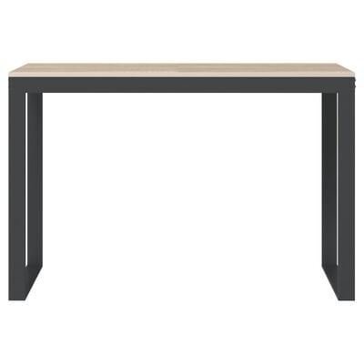 vidaXL Bureau d'ordinateur Noir et chêne 110x60x73 cm Aggloméré