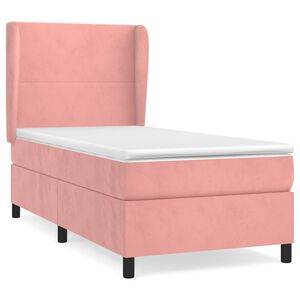 vidaXL Sommier &agrave; lattes de lit et matelas Rose 80x200 cm Velours