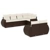 vidaXL Salon de jardin avec coussins 7 pcs marron r&eacute;sine tress&eacute;e