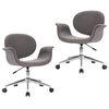 vidaXL Chaises pivotantes &agrave; manger lot de 2 gris tissu