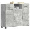 vidaXL Buffet Gris béton 88,5 x 30,5 x 73 cm Bois d'ingénierie