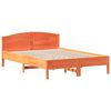 vidaXL Cadre de lit sans matelas cire marron 150x200cm bois pin massif