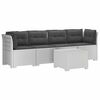 vidaXL Canap&eacute; de jardin 4 places avec coussins look rotin PP Blanc