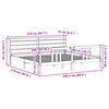 vidaXL Cadre de lit avec t&ecirc;te de lit sans matelas blanc 200x200 cm
