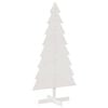 vidaXL Arbre de No&euml;l en bois pour d&eacute;coration blanc 150 cm pin massif