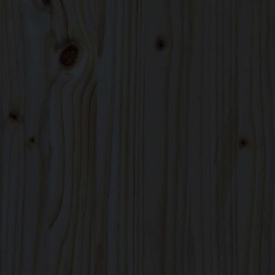 vidaXL Cadre de lit Noir Bois de pin massif 90x190 cm Simple