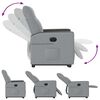 vidaXL Fauteuil inclinable &eacute;lectrique gris clair tissu