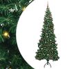 vidaXL Arbre de No&euml;l artificiel d'angle Vert 240 cm PVC et m&eacute;tal