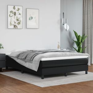 vidaXL Matelas de lit &agrave; ressorts ensach&eacute;s fermet&eacute; moyenne Noir 140x200x20cm Similicuir