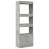 vidaXL Buffet haut 63x33x180 cm gris b&eacute;ton bois d'ing&eacute;nierie