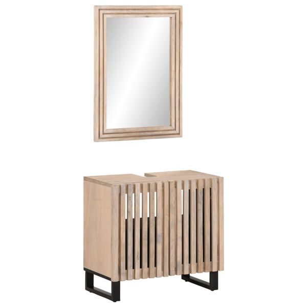 vidaXL Ensemble de meubles salle de bain 2 pcs bois de manguier massif