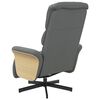 vidaXL Fauteuil inclinable avec repose-pieds gris fonc&eacute; tissu