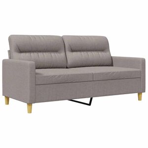 vidaXL Canap&eacute; &agrave; 2 places Taupe 140 cm Tissu