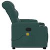 vidaXL Fauteuil inclinable de massage Vert foncé Tissu