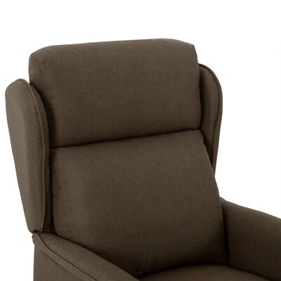 vidaXL Fauteuil inclinable Marron Tissu