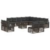 vidaXL Ensemble de canap&eacute; de jardin 14 pcs Gris polyrotin